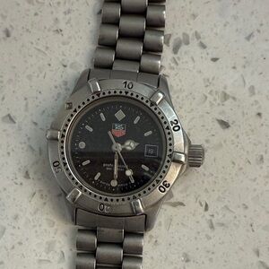TAG Heuer Silver and Black Dive Watch
